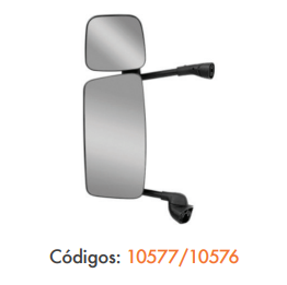 BASE COM VIDRO ESPELHO RETROVISOR LE/LD SEM DESEMBAÇADOR SCANIA S5 P270/340