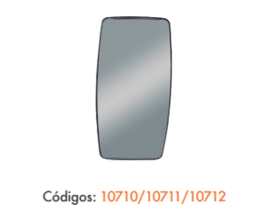 BASE COM VIDRO LD/LE SEM DESEMBAÇADOR ESPELHO FORD CARGO 815 a 2428 CONVEXO INTEIRO / MÉDIO / MENOR